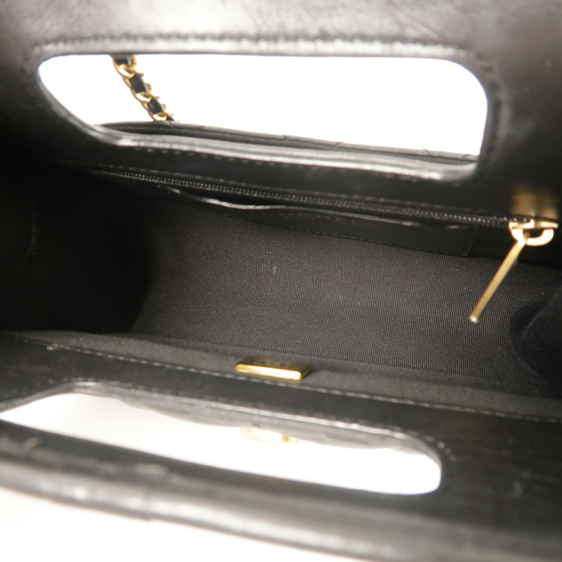 CHANEL 牛皮皮革Mini Flap手挽肩背兩用袋-4