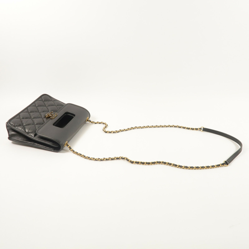 CHANEL 牛皮皮革Mini Flap手挽肩背兩用袋-7