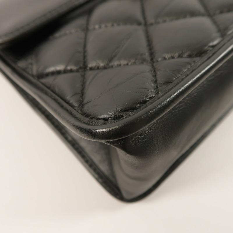 CHANEL 牛皮皮革Mini Flap手挽肩背兩用袋-11