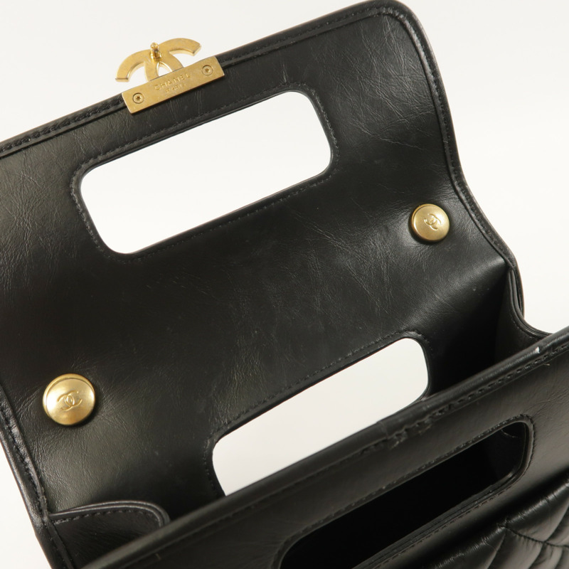 CHANEL 牛皮皮革Mini Flap手挽肩背兩用袋-15