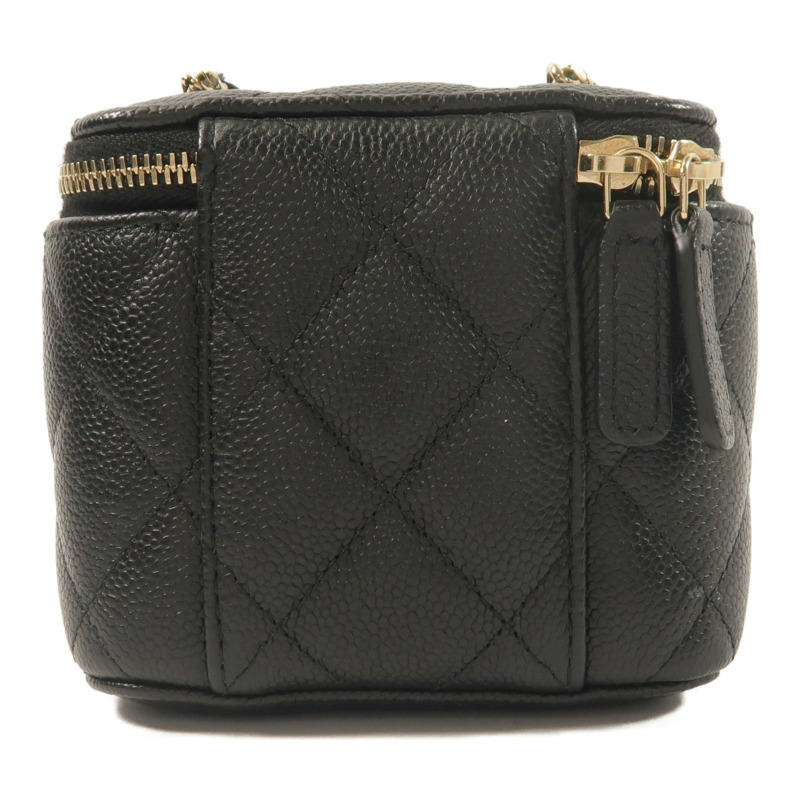CHANEL 牛皮皮革Vanity Case鏈帶肩背袋-1