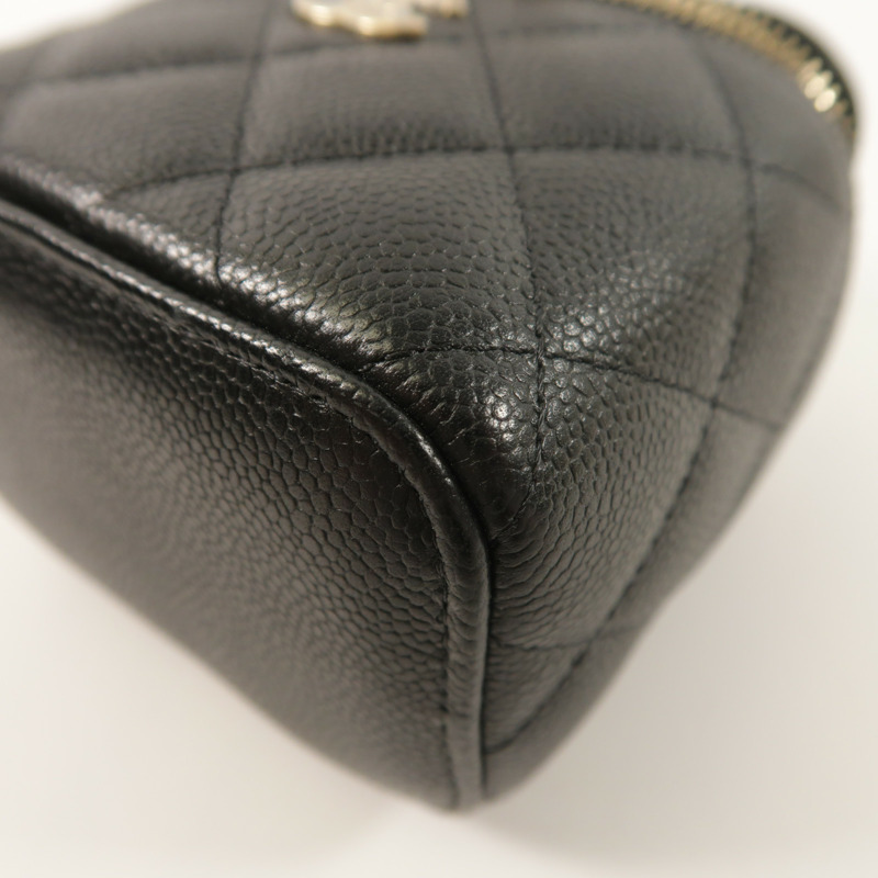 CHANEL 牛皮皮革Vanity Case鏈帶肩背袋-10