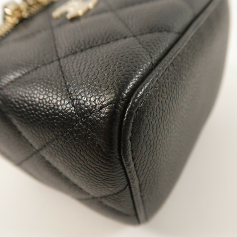 CHANEL 牛皮皮革Vanity Case鏈帶肩背袋-11