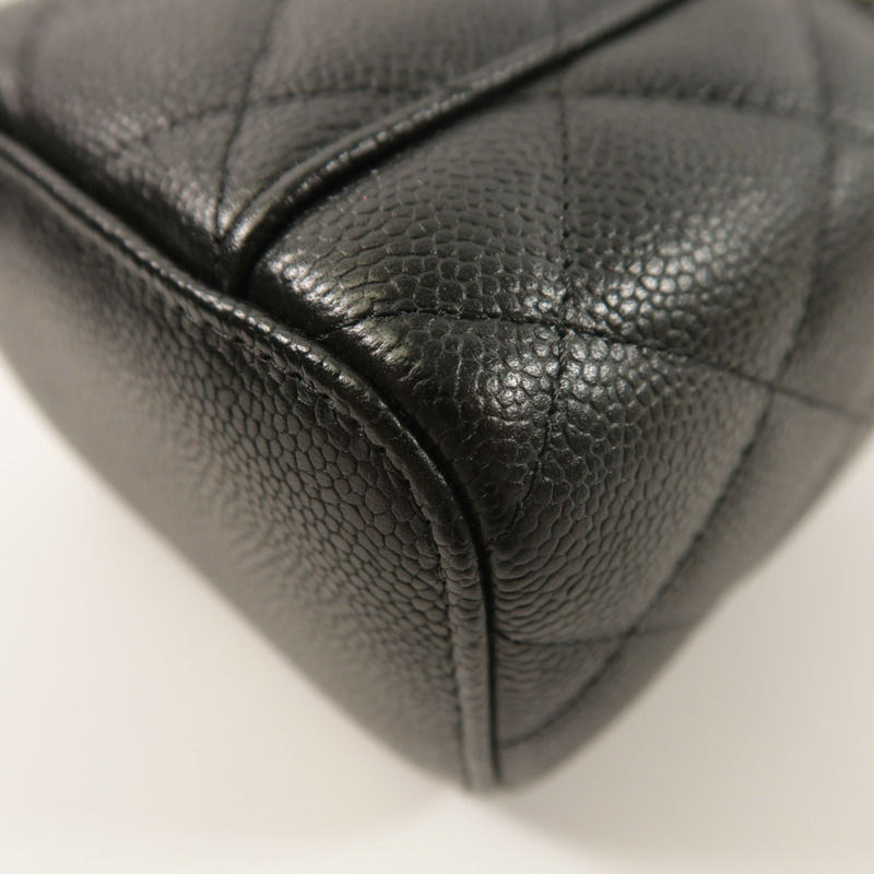 CHANEL 牛皮皮革Vanity Case鏈帶肩背袋-12