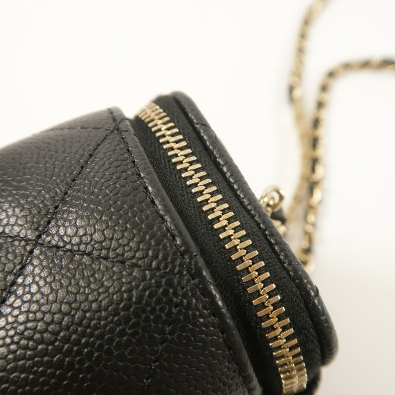 CHANEL 牛皮皮革Vanity Case鏈帶肩背袋-14
