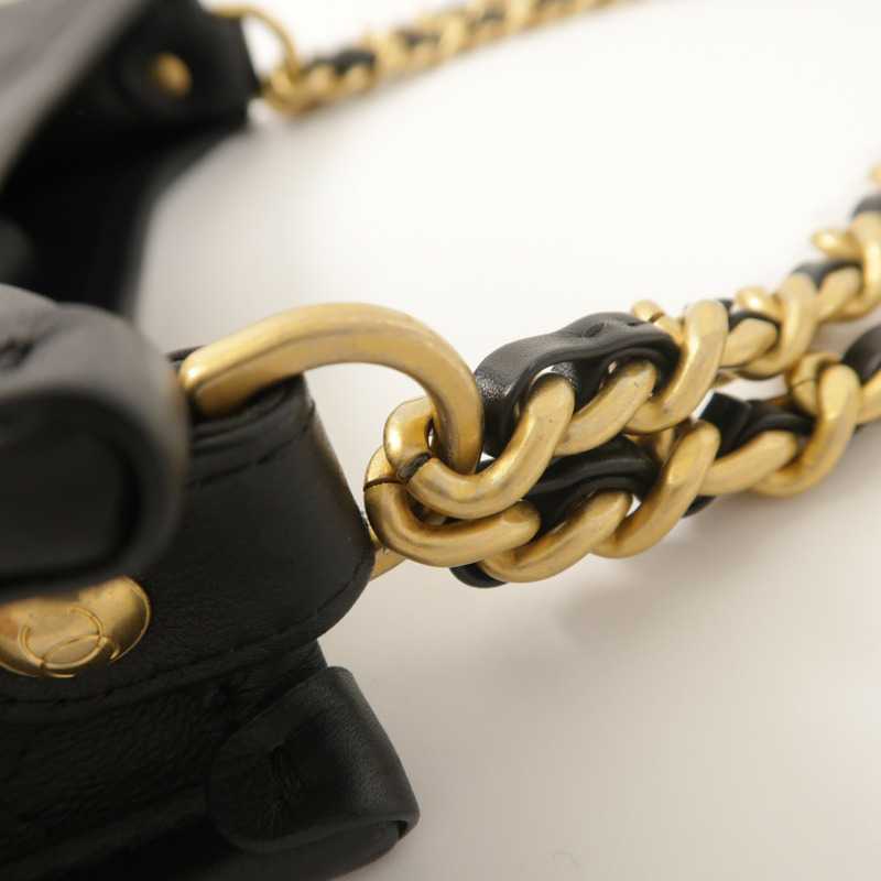 CHANEL 牛皮皮革24S Hobo手挽肩背兩用袋-14