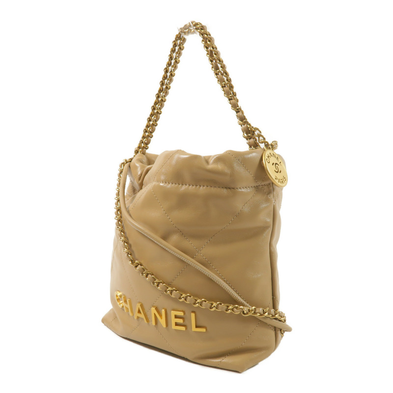 CHANEL 牛皮皮革Chanel 22 Mini手挽肩背兩用袋-2