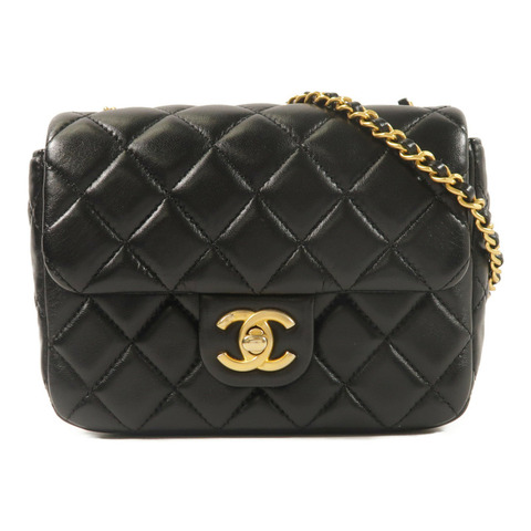 CHANEL 羊皮皮革Mini Flap Bag鏈帶肩背袋