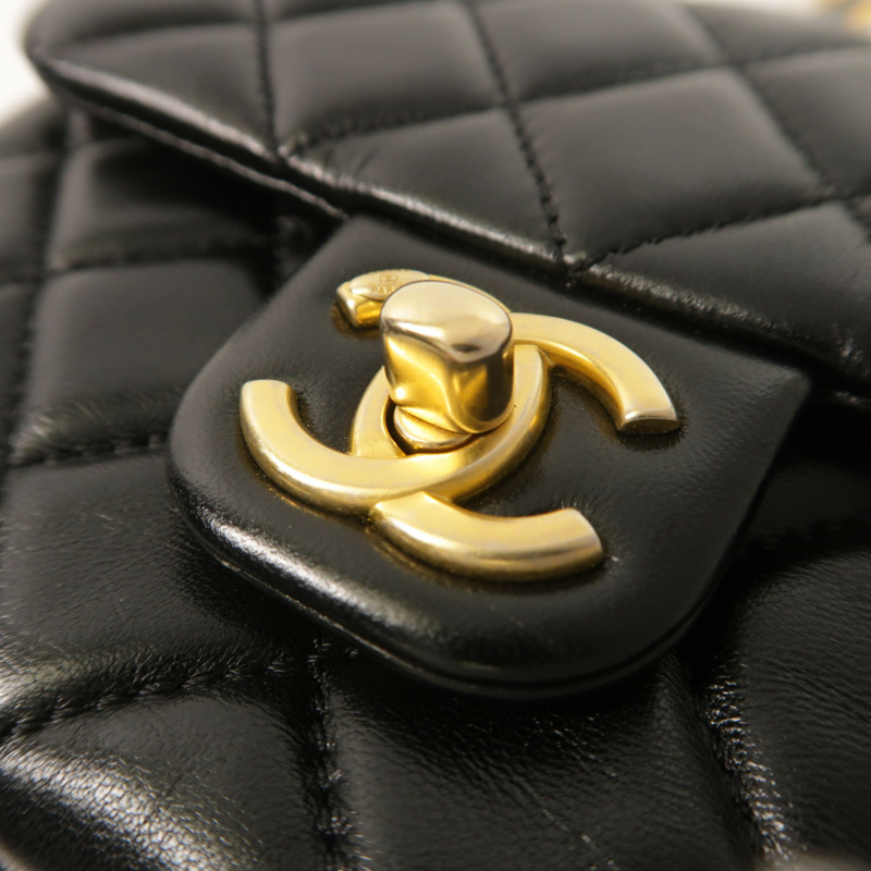 CHANEL 羊皮皮革Mini Flap Bag鏈帶肩背袋-9