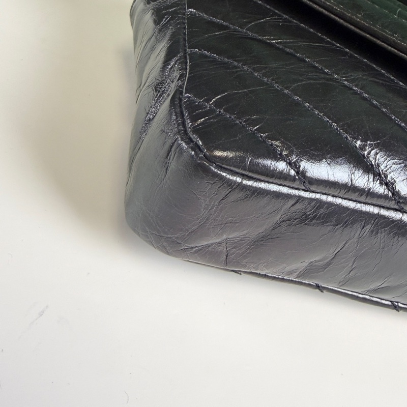 YSL College mini黑金油蠟皮手提斜挎包  24年編碼 搭配可拆卸的金屬鏈條 尺寸約20×13×3-6