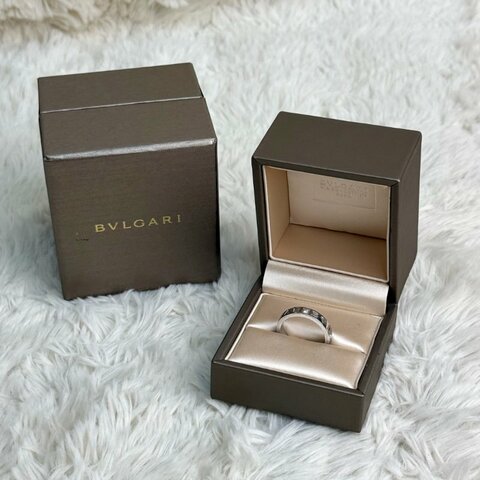 BVLGARI寶格麗B.ZERO1白金帶鑽戒指