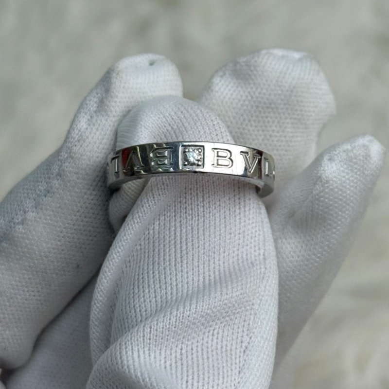 BVLGARI寶格麗B.ZERO1白金帶鑽戒指-2