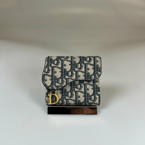 DIOR  刺繡三折短夾