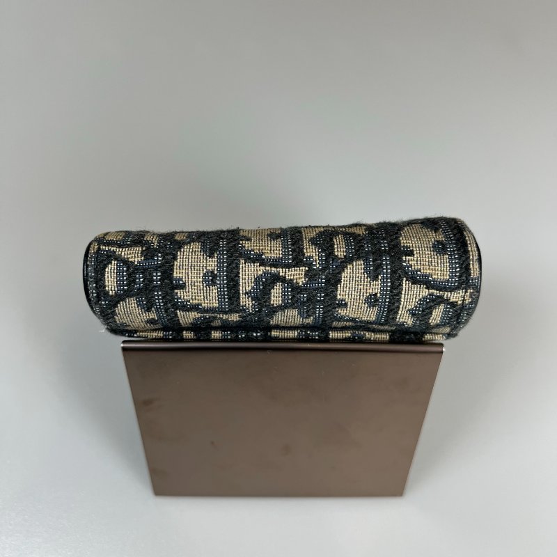 DIOR  刺繡三折短夾-5