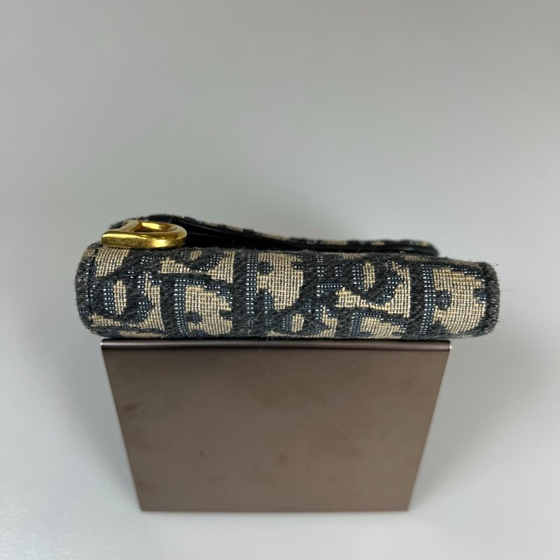 DIOR  刺繡三折短夾-6