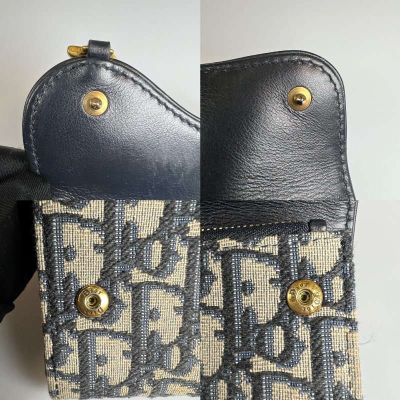 DIOR  刺繡三折短夾-11