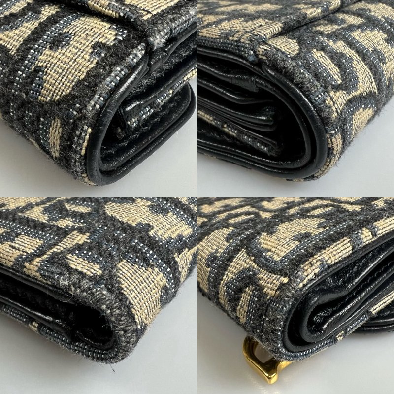 DIOR  刺繡三折短夾-12