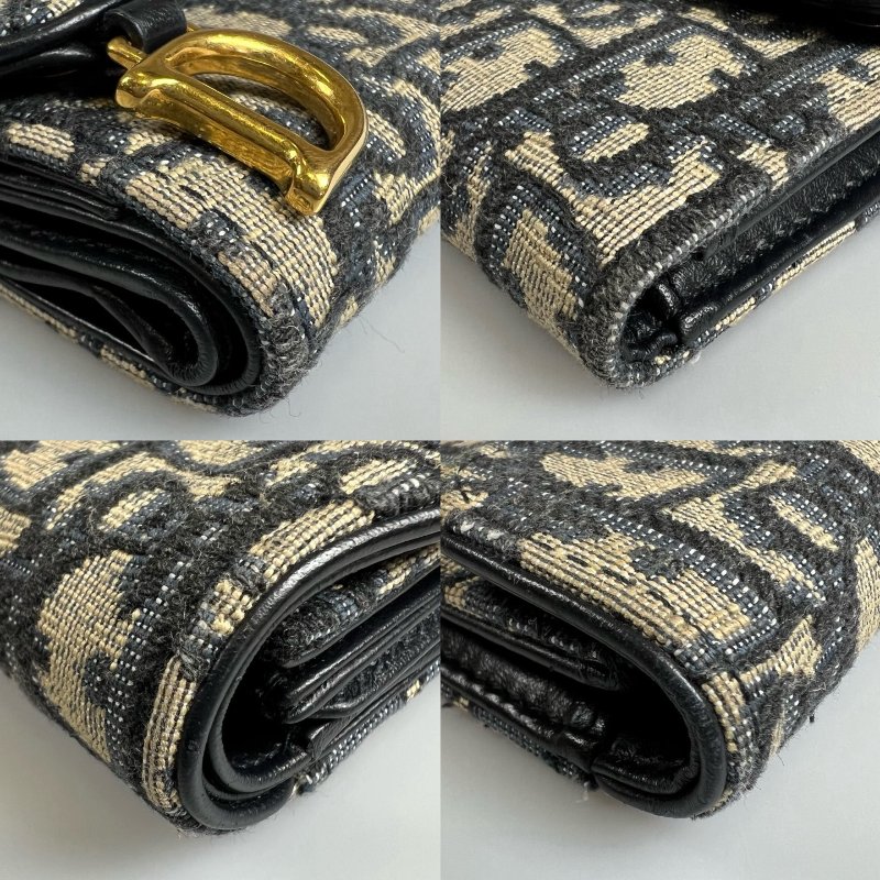 DIOR  刺繡三折短夾-13