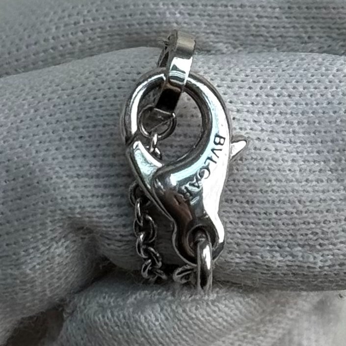 Bvlgari寶格麗925銀 黑陶瓷彈簧 慈善款項鏈-7