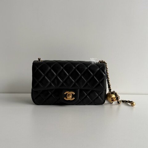 99新🆕 保卡款 Chanel 香奈兒 金球 CF20 黑色金釦