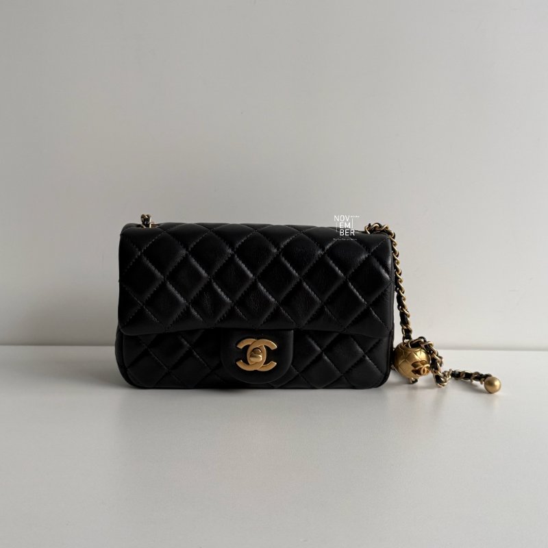 99新🆕 保卡款 Chanel 香奈兒 金球 CF20 黑色金釦-0