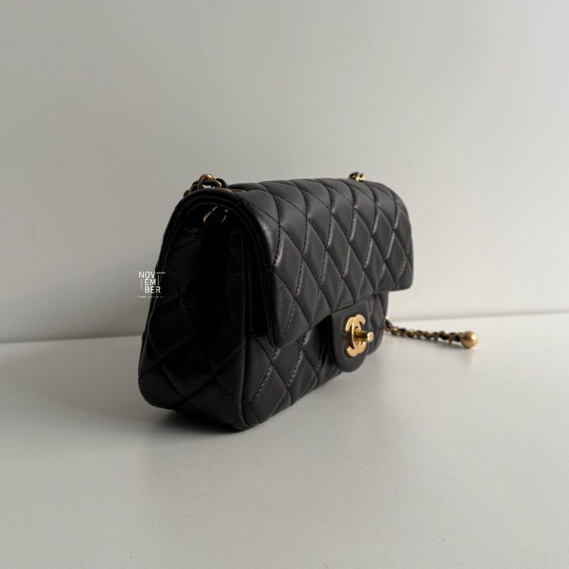 99新🆕 保卡款 Chanel 香奈兒 金球 CF20 黑色金釦-2