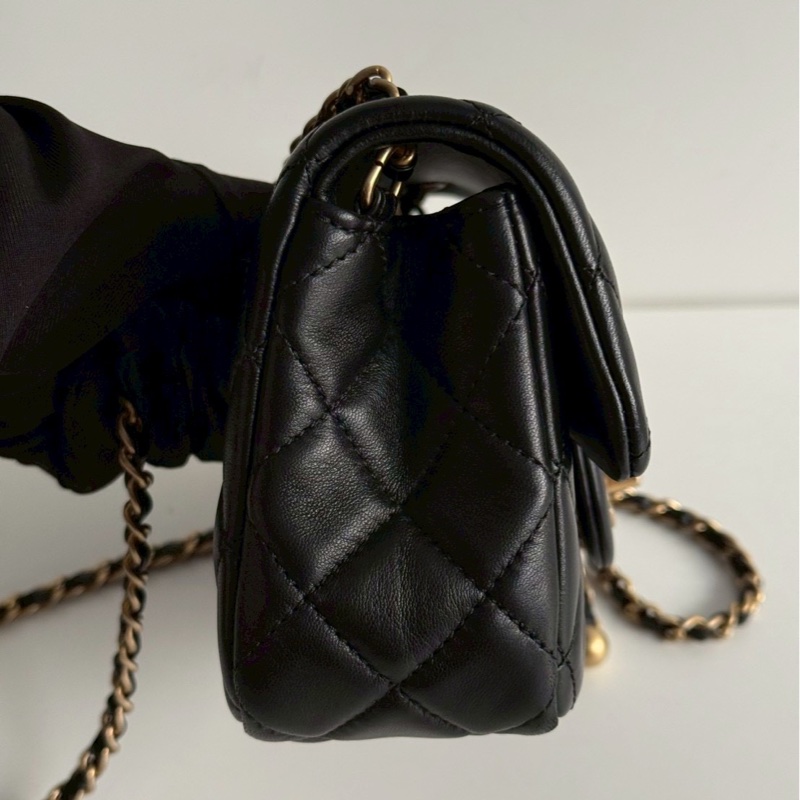 99新🆕 保卡款 Chanel 香奈兒 金球 CF20 黑色金釦-8