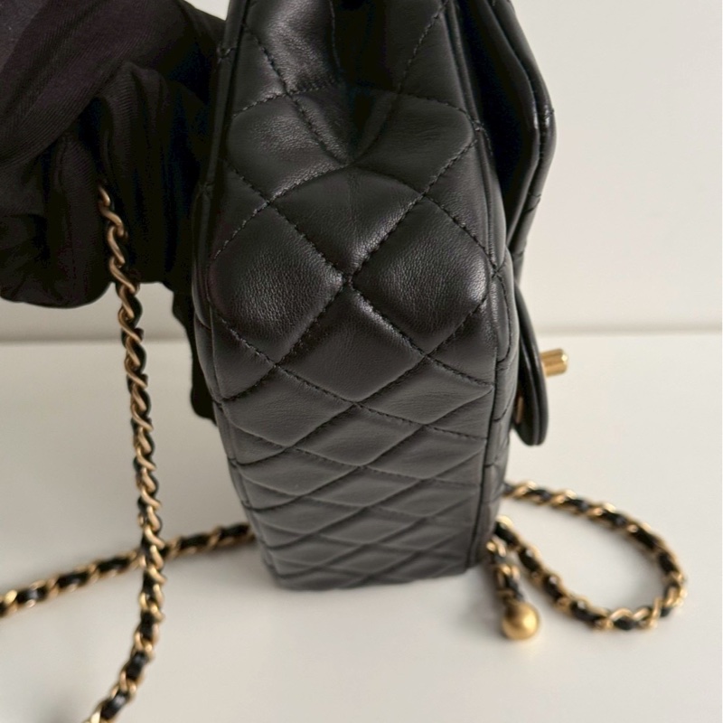 99新🆕 保卡款 Chanel 香奈兒 金球 CF20 黑色金釦-9