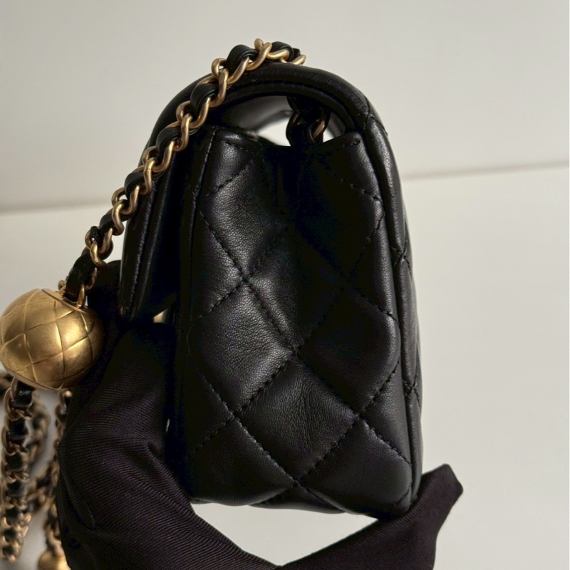 99新🆕 保卡款 Chanel 香奈兒 金球 CF20 黑色金釦-10