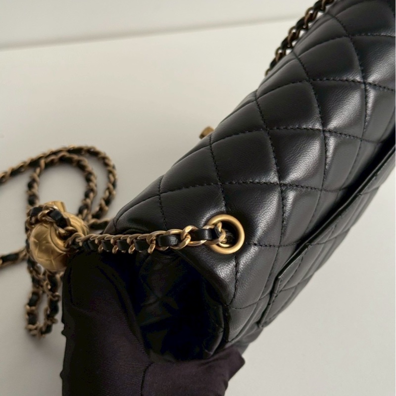 99新🆕 保卡款 Chanel 香奈兒 金球 CF20 黑色金釦-11