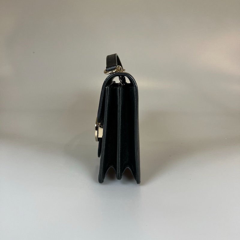 GUCCI 510304 黑色銀扣風琴包-3