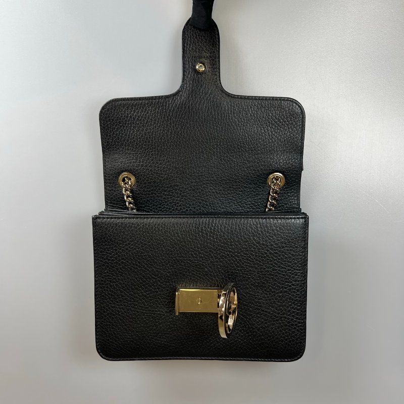 GUCCI 510304 黑色銀扣風琴包-5