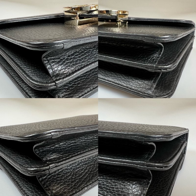 GUCCI 510304 黑色銀扣風琴包-12