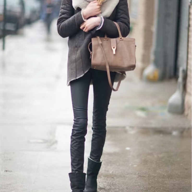 YSL 聖羅蘭 cabas chyc 經典 裸粉色 手提包 公事包 肩背包 斜背包 側背包 醫生包-1