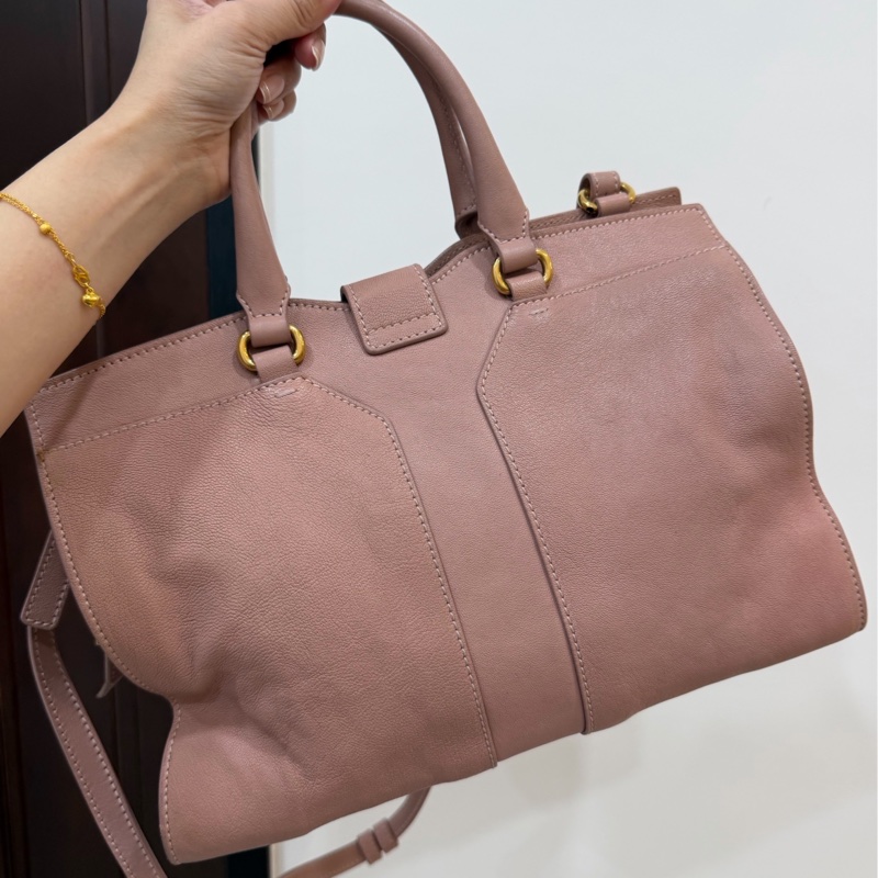 YSL 聖羅蘭 cabas chyc 經典 裸粉色 手提包 公事包 肩背包 斜背包 側背包 醫生包-3