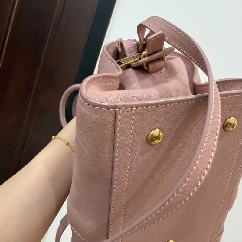 YSL 聖羅蘭 cabas chyc 經典 裸粉色 手提包 公事包 肩背包 斜背包 側背包 醫生包-5