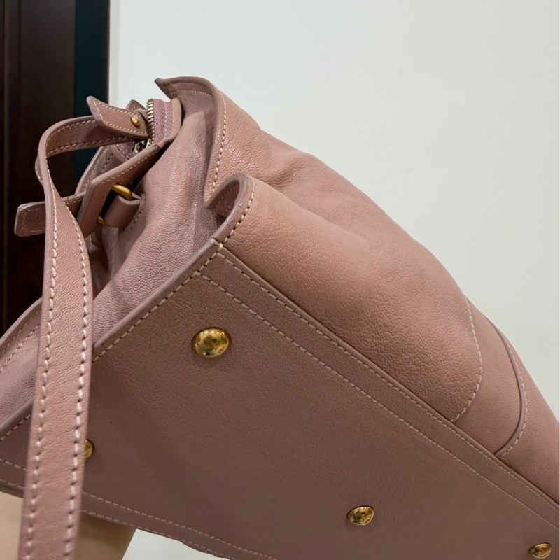 YSL 聖羅蘭 cabas chyc 經典 裸粉色 手提包 公事包 肩背包 斜背包 側背包 醫生包-6