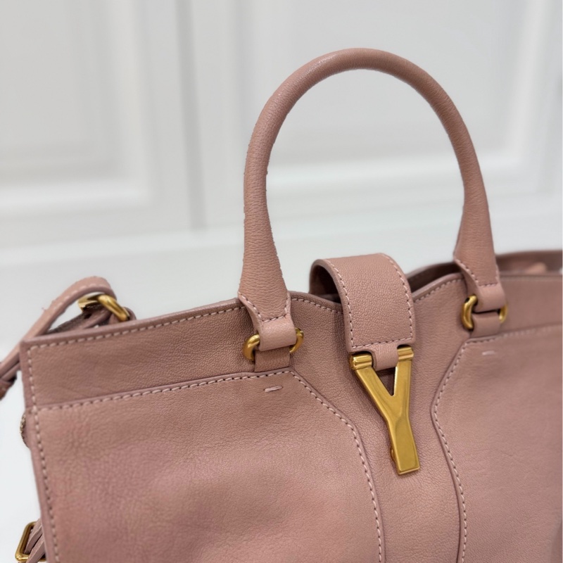 YSL 聖羅蘭 cabas chyc 經典 裸粉色 手提包 公事包 肩背包 斜背包 側背包 醫生包-11