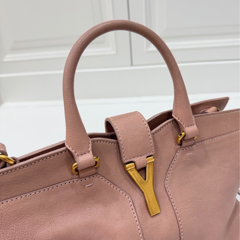 YSL 聖羅蘭 cabas chyc 經典 裸粉色 手提包 公事包 肩背包 斜背包 側背包 醫生包-12