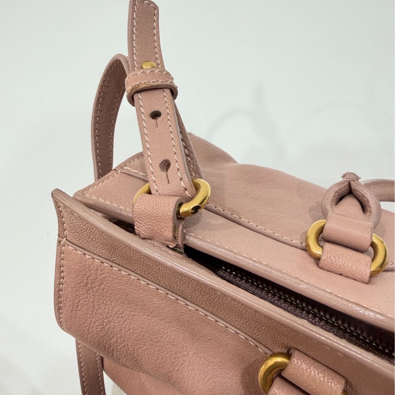 YSL 聖羅蘭 cabas chyc 經典 裸粉色 手提包 公事包 肩背包 斜背包 側背包 醫生包-13