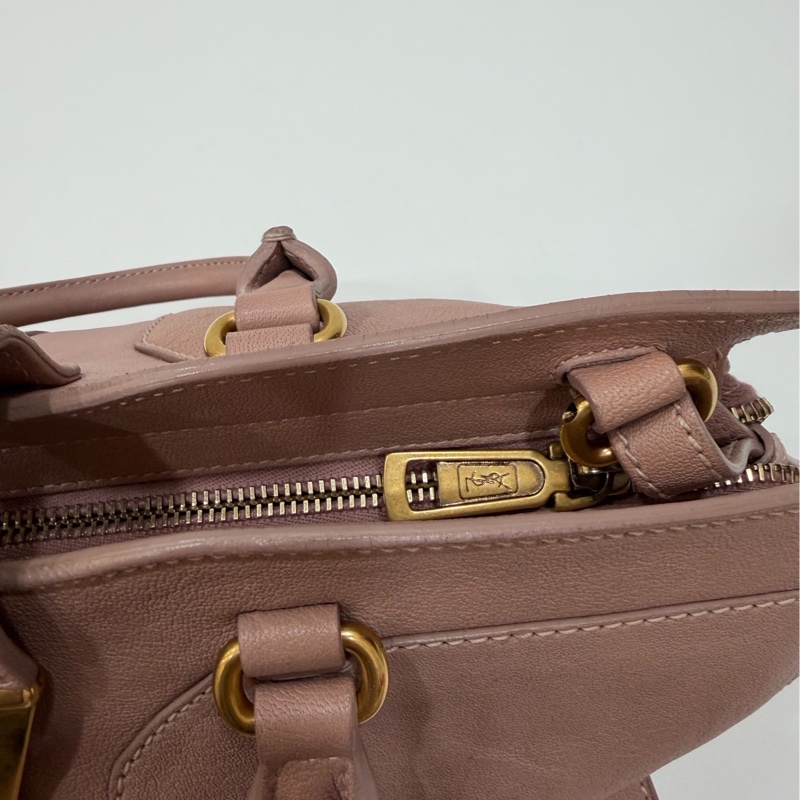 YSL 聖羅蘭 cabas chyc 經典 裸粉色 手提包 公事包 肩背包 斜背包 側背包 醫生包-14