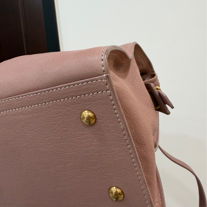 YSL 聖羅蘭 cabas chyc 經典 裸粉色 手提包 公事包 肩背包 斜背包 側背包 醫生包-15