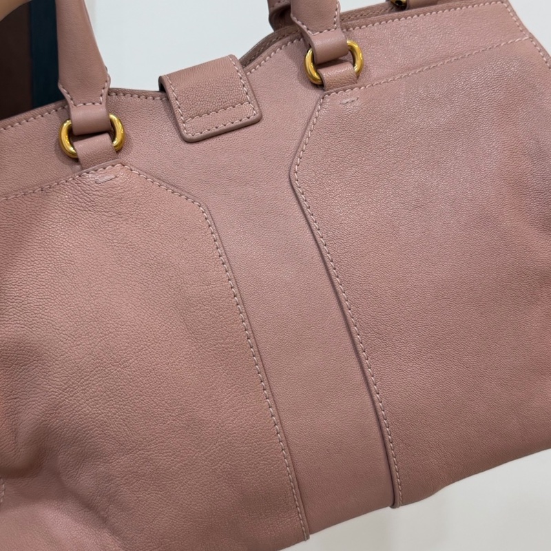 YSL 聖羅蘭 cabas chyc 經典 裸粉色 手提包 公事包 肩背包 斜背包 側背包 醫生包-18