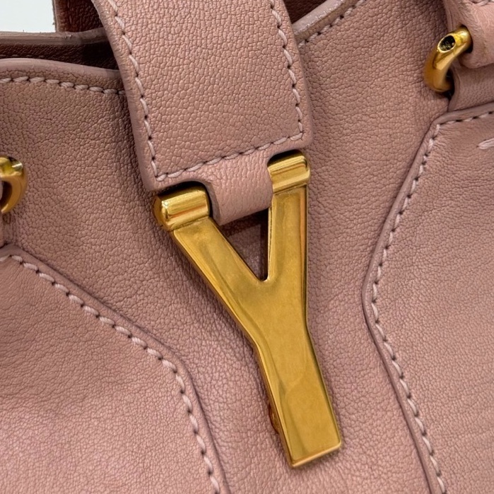 YSL 聖羅蘭 cabas chyc 經典 裸粉色 手提包 公事包 肩背包 斜背包 側背包 醫生包-24