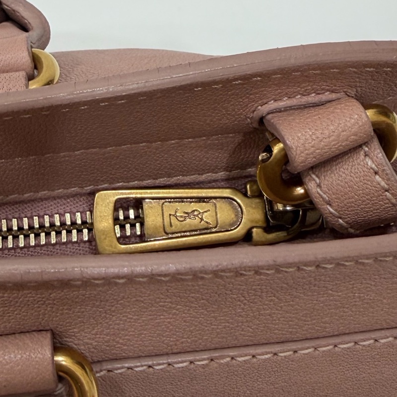 YSL 聖羅蘭 cabas chyc 經典 裸粉色 手提包 公事包 肩背包 斜背包 側背包 醫生包-26