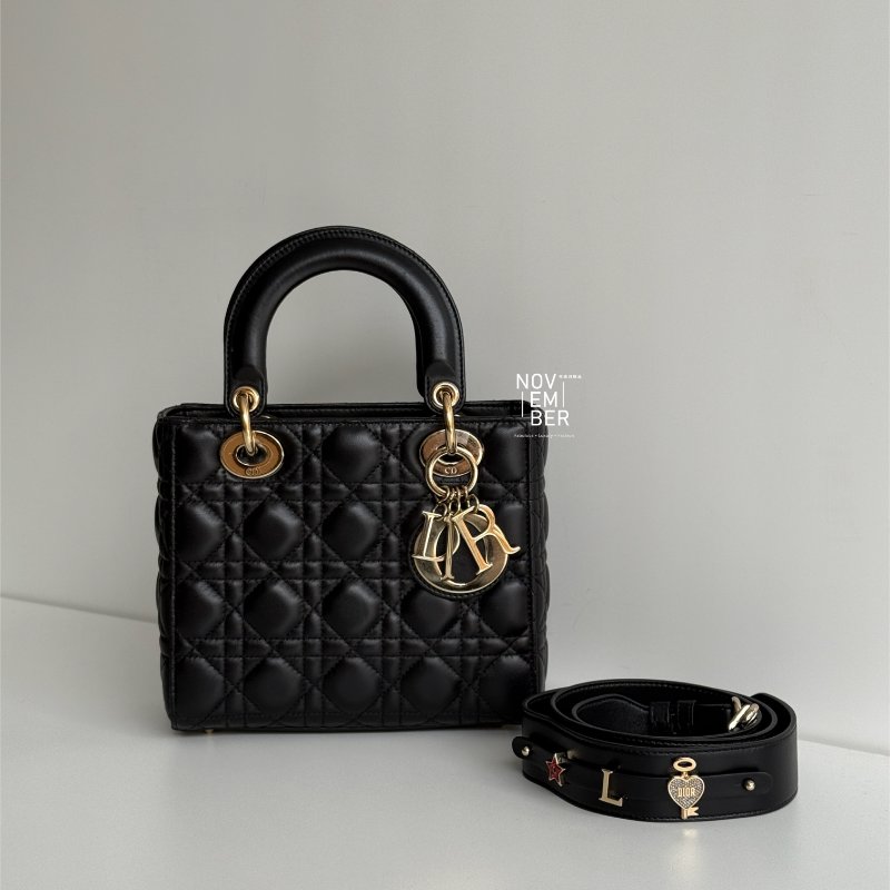 98新🖤 Dior 迪奧 Lady Dior 五格黛妃包 黑色-0