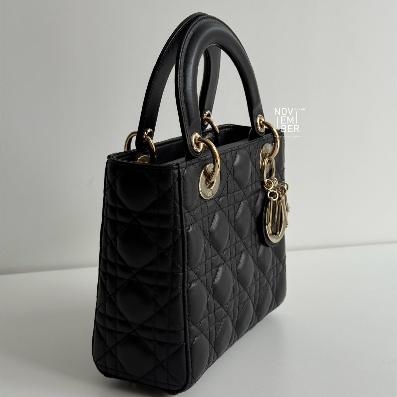 98新🖤 Dior 迪奧 Lady Dior 五格黛妃包 黑色-1