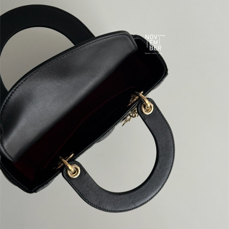 98新🖤 Dior 迪奧 Lady Dior 五格黛妃包 黑色-4