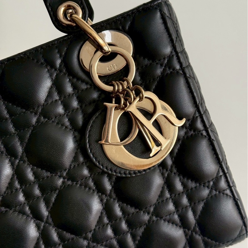 98新🖤 Dior 迪奧 Lady Dior 五格黛妃包 黑色-6