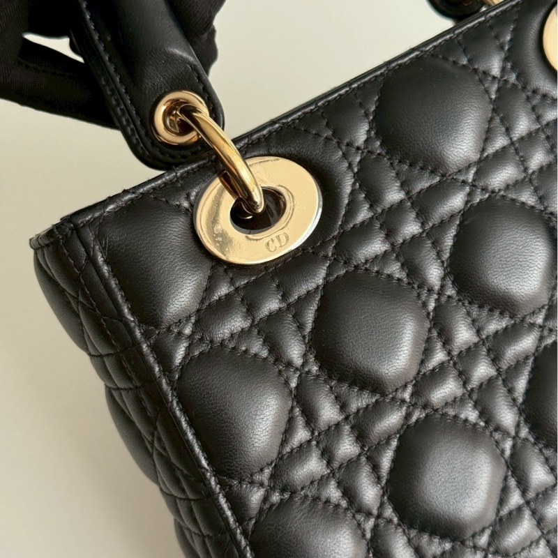 98新🖤 Dior 迪奧 Lady Dior 五格黛妃包 黑色-7